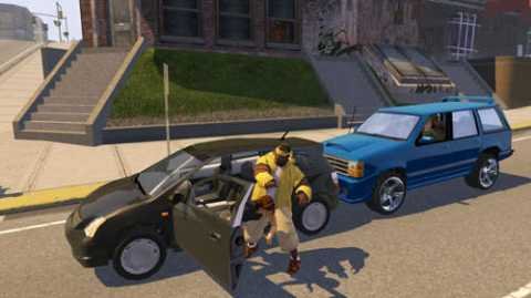 Player stealing a car.