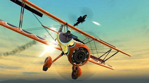 A wide variety of vehicles can be used, including biplanes. 