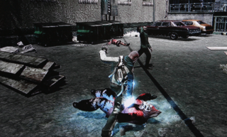 Cole immobilizing a Reaper with Arc Restraint.