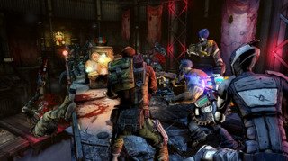 The game's new protagonists engaged in combat.