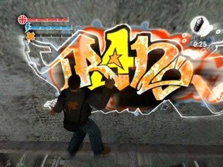 Trane creating some graffiti.