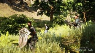 Cassandra, Varric and Solas ready for battle