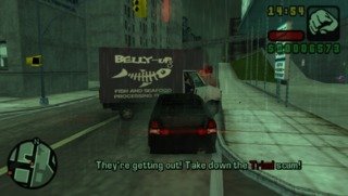 Toni ambushing a triad van.