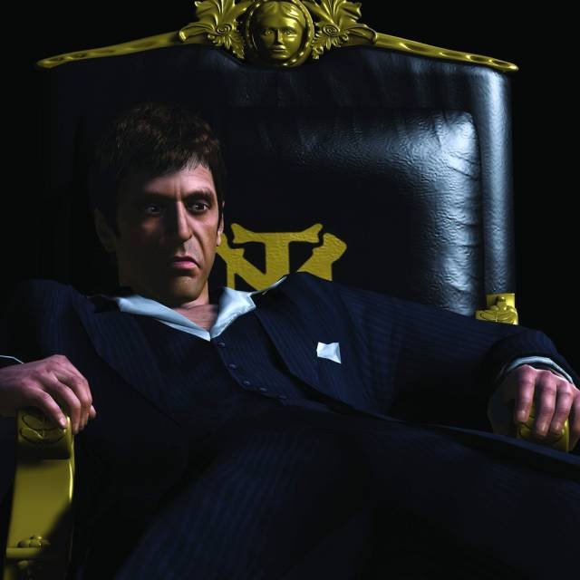 Tony Montana as he appears in Scarface: The World is Yours.