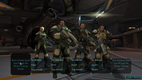 A squad consisting of soldiers from each class.