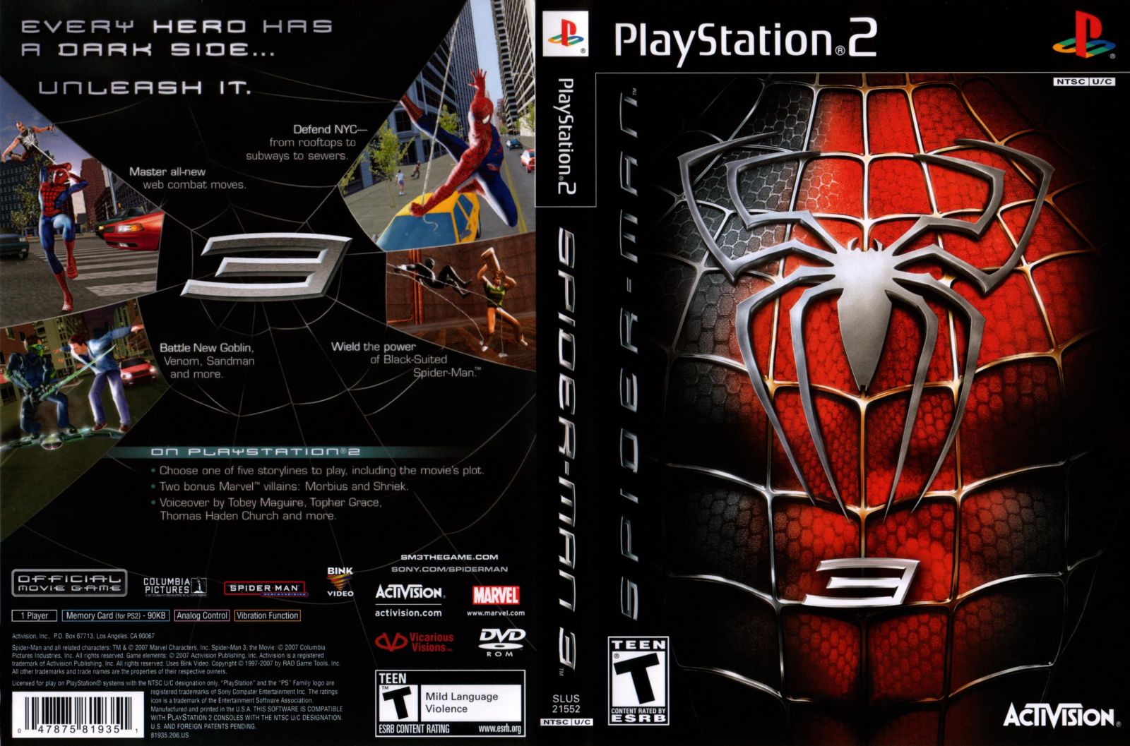 Spider-Man 3 [SLUS-21552] cover