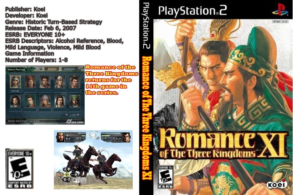 Romance of Three Kingdoms XI cover