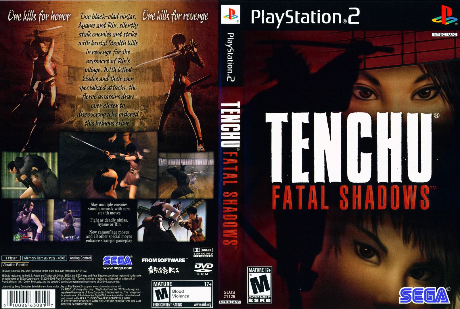 Tenchu (4) Fatal Shadows cover