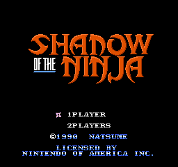 Shadow of the Ninja (U)  screenshot