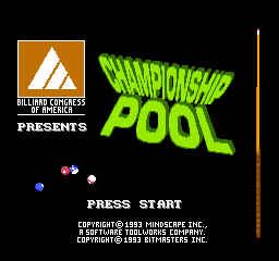 Championship Pool (U)  screenshot