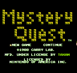 Mystery Quest (U)  screenshot