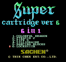 Super Cartridge Ver 6 - 6 in 1 (As) (Unl)  screenshot
