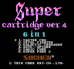 Super Cartridge Ver 4 - 6 in 1 (As) (Unl) screenshot