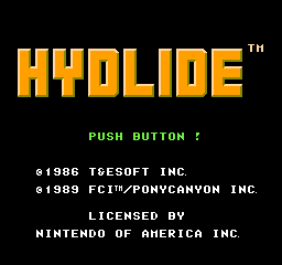 Hydlide (U)  screenshot
