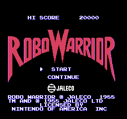 Robo Warrior (U)  screenshot