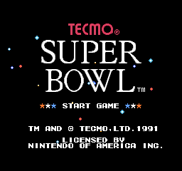 Tecmo Super Bowl (U)  screenshot