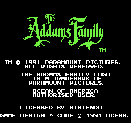 Addams Family, The (E) (M3)  screenshot
