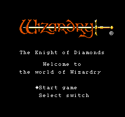 Wizardry III - Diamond no Kishi [Wizardry - The Knight of Diamonds] (J)  screenshot