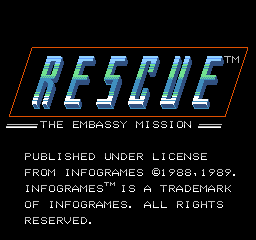 Rescue - The Embassy Mission (U) (Proto)  screenshot