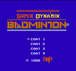 Super Dyna'mix Badminton (J)  screenshot