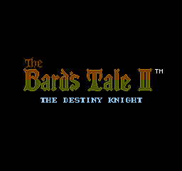 Bard's Tale II, The - The Destiny Knight (J)  screenshot