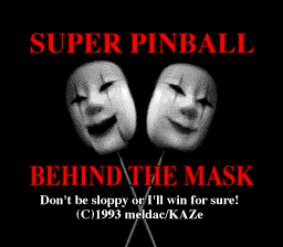 Super Pinball - Behind the Mask (J) (Beta)  screenshot