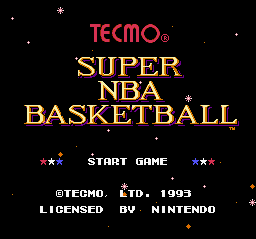 Tecmo Super NBA Basketball (E)  screenshot