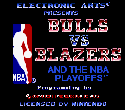 Bulls vs Blazers and the NBA Playoffs (U) (v1.1)  screenshot