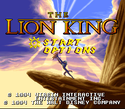 Lion King, The (J)  screenshot