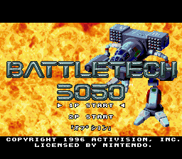 Battletech 3050 (J)  screenshot