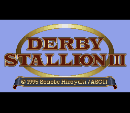 Derby Stallion III (J) (v1.2)  screenshot
