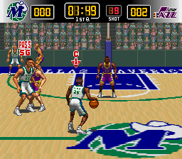 NBA Jikkyou Basket Winning Dunk (J) screenshot