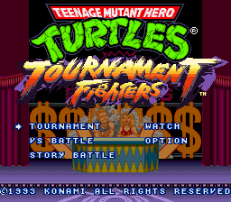 Teenage Mutant Hero Turtles - Tournament Fighters (E)  screenshot